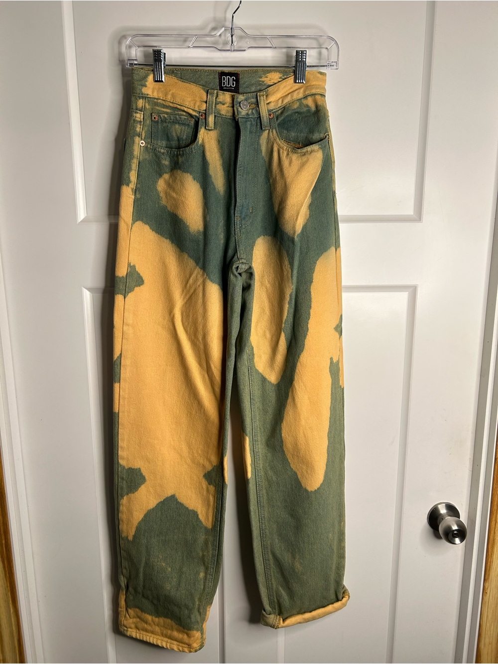 BDG High Rise Baggy Splatter Wash Denim Jeans Size 24 Y2K 90s 3270